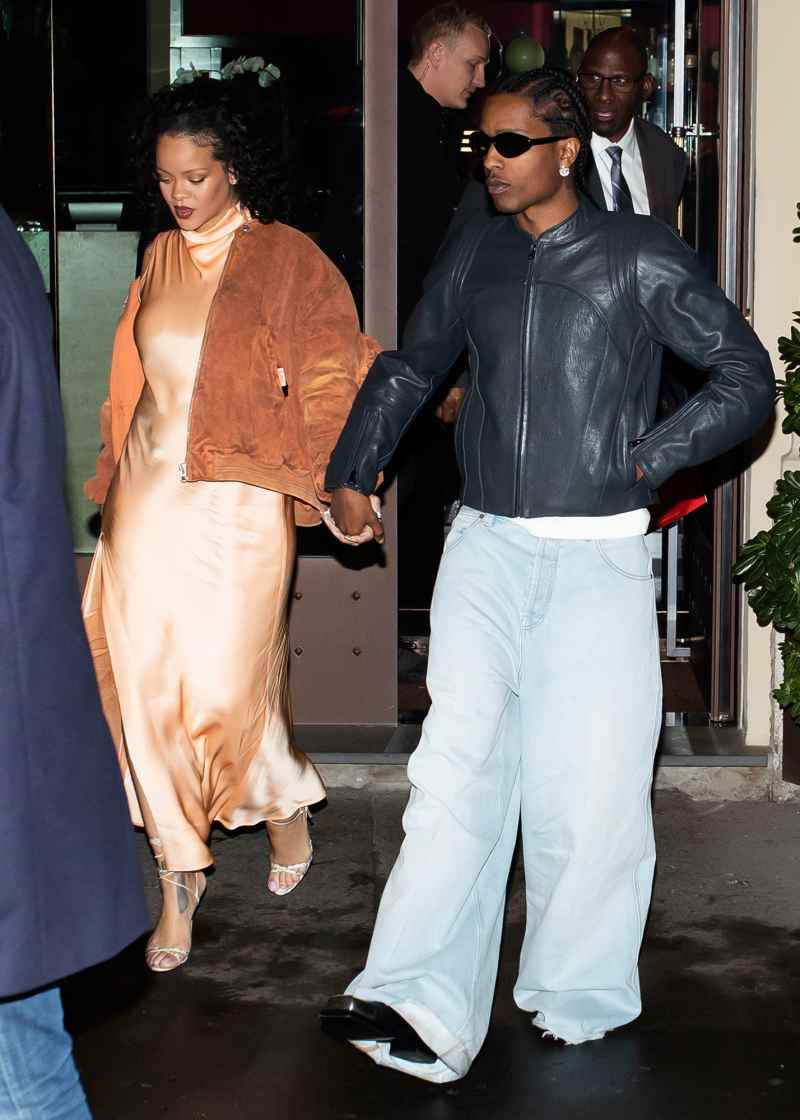 Rihanna Shows Off Baby Bump at Milan Fashion Week With ASAP Rocky: Photos