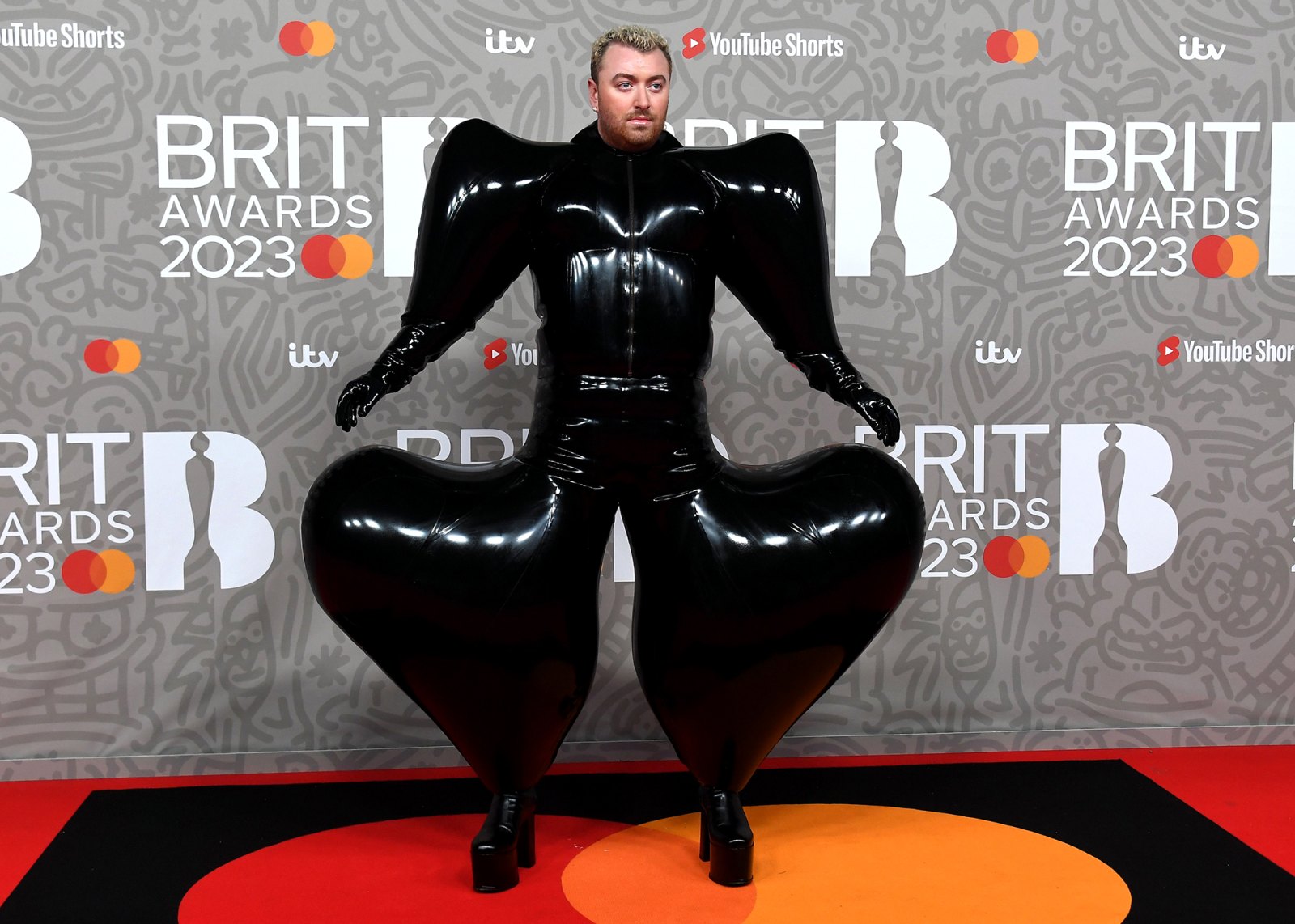 Brit Awards Smith Latex Jumpsuit on Red Carpet