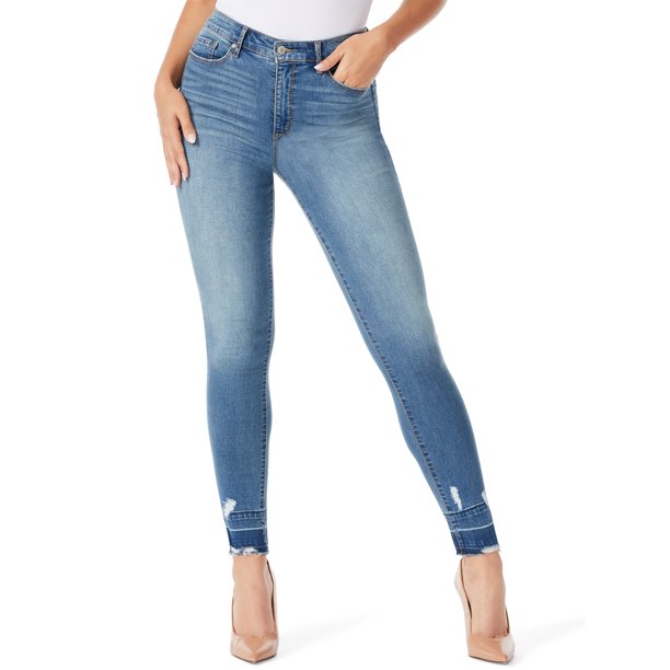 Sofia Jeans by Sofia Vergara Plus Size Leslie Destructed High-Rise Slim  Straight Jeans