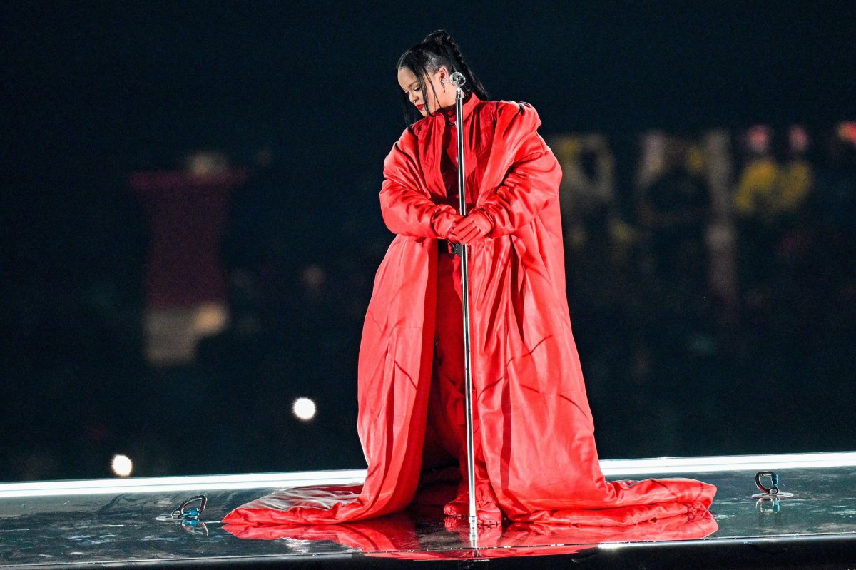 Rihanna Wore Loewe & Alaïa Performing During The Super Bowl LVII