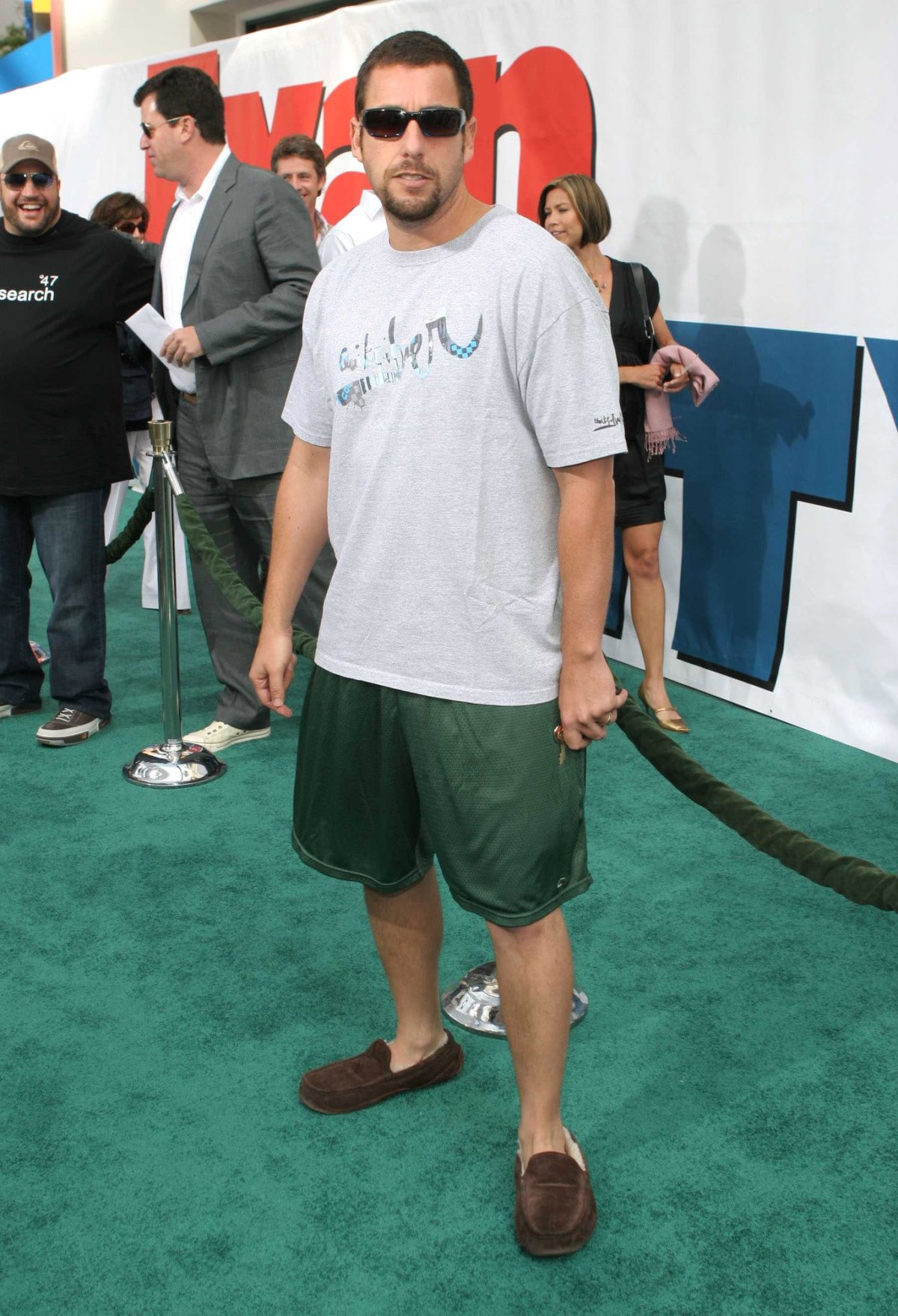 Adam Sandler keeps his fashion sense as casual as ever during run for food  and coffee for two