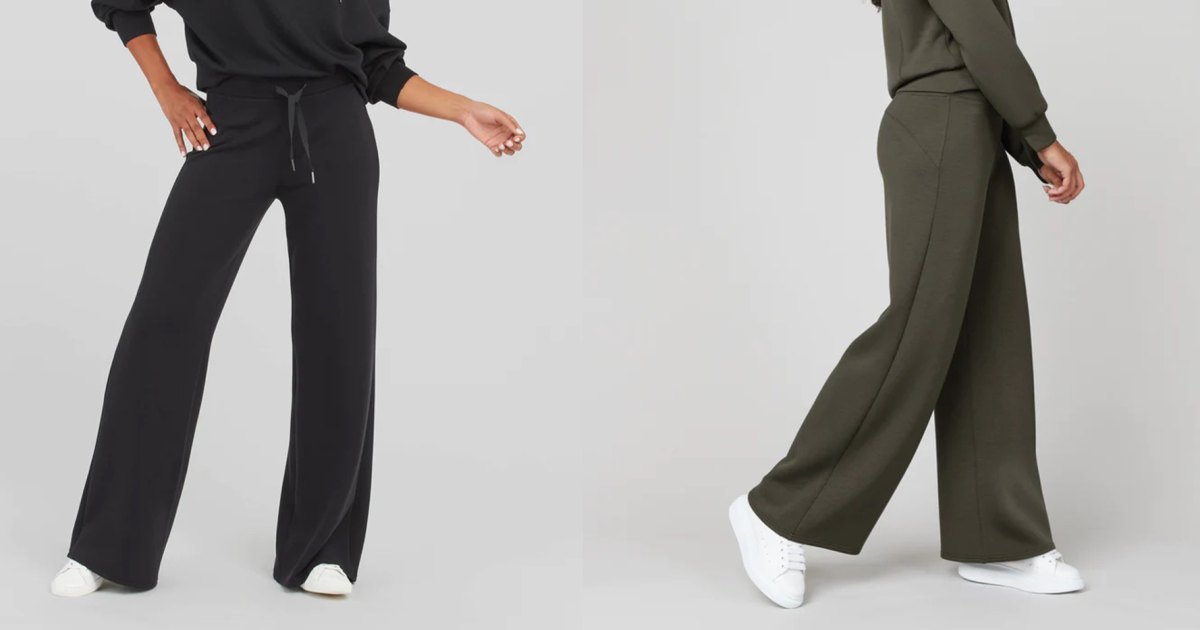 Spanx On-the-Go Wide-Leg Cotton Pants