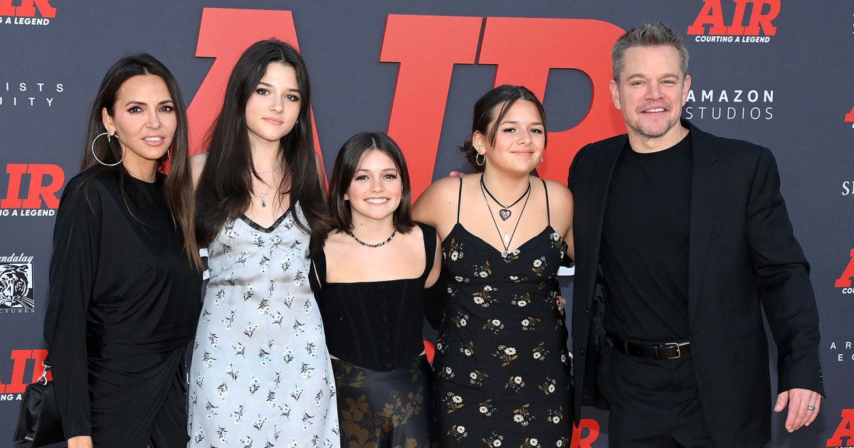 Matt Damon Poses With 3 Daughters at 'Air' Premiere: Photos | Us Weekly