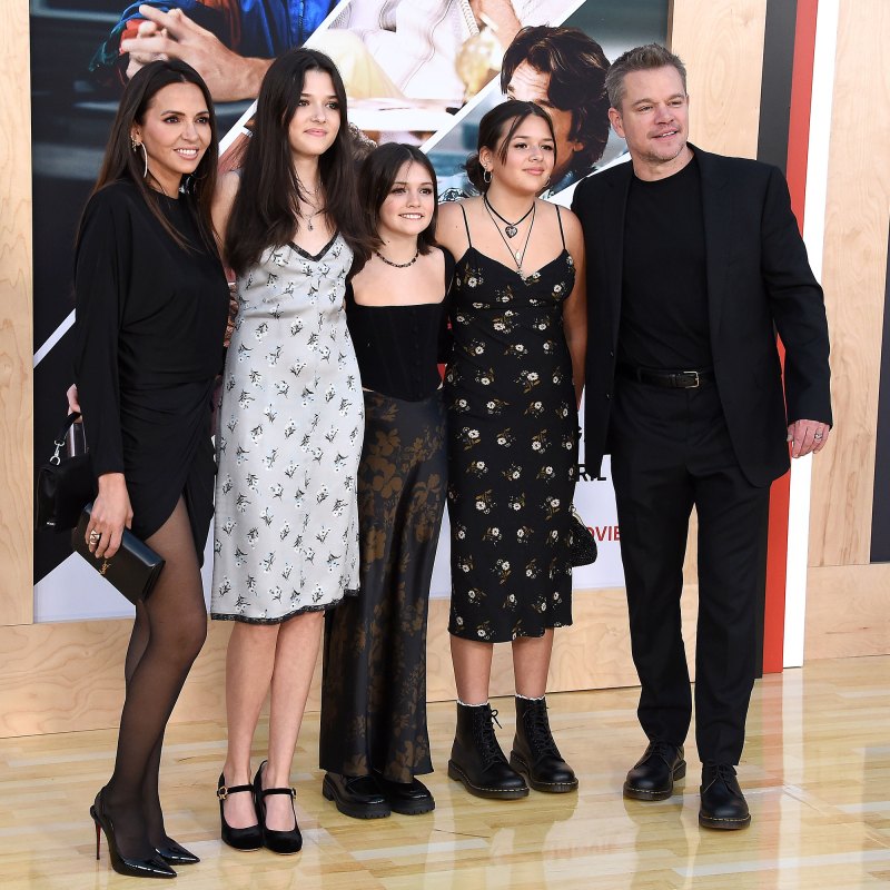 Matt Damon Poses With 3 Daughters at 'Air' Premiere: Photos