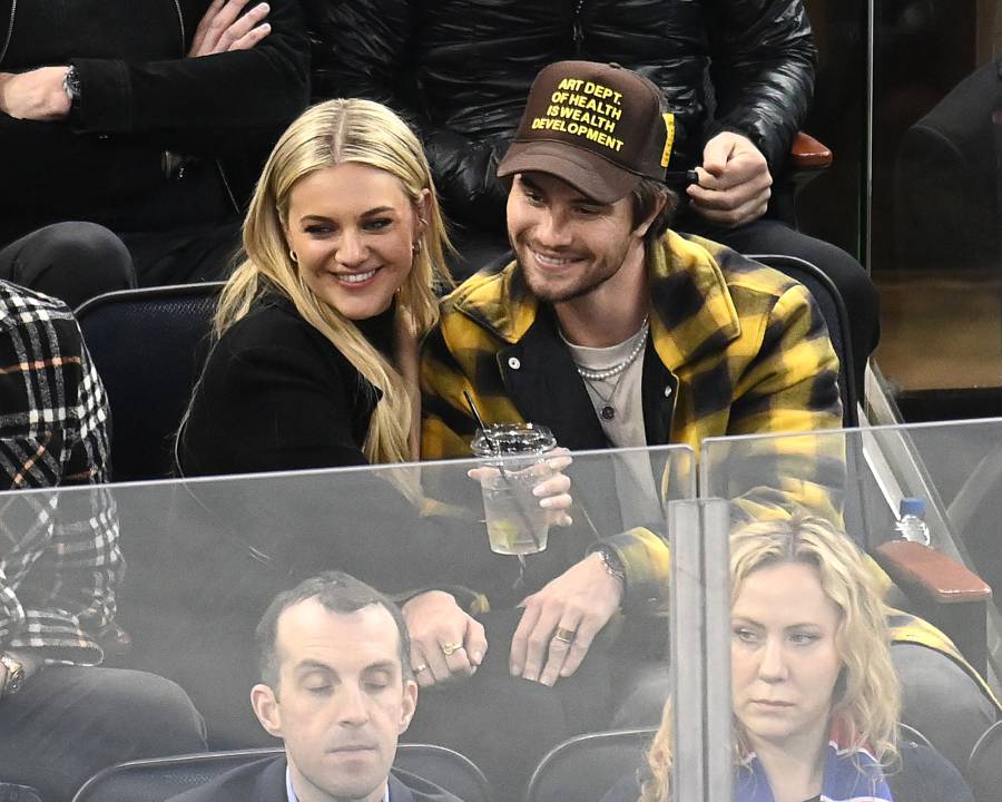 Kelsea Ballerini and Chase Stokes Spotted Packing on PDA at Rangers Game as He Hints at Supporting 'SNL' Debut