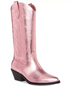 pink metallic boots