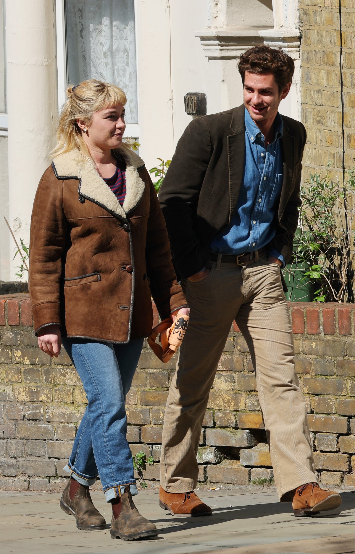 Florence Pugh, Andrew Garfield Film 'We Live in Time' in London: Pics