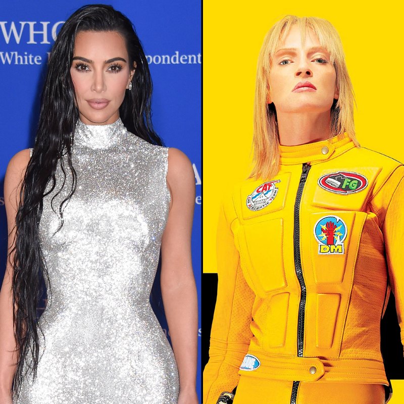 Kim Kardashian channels Uma Thurman in 'Kill Bill' with jacket