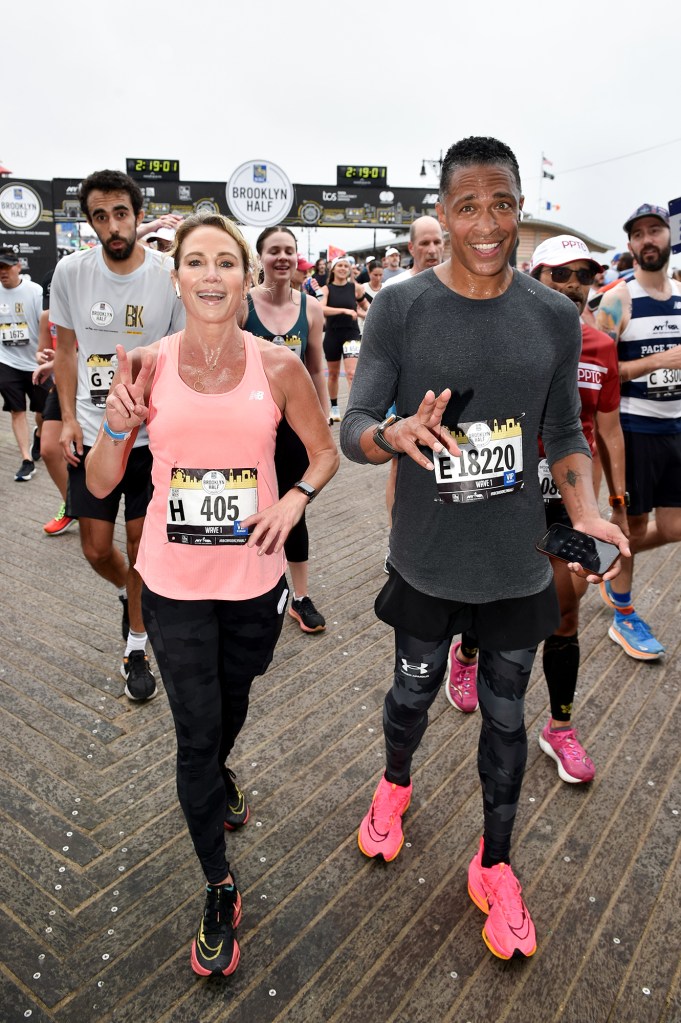 Amy Robach and T.J. Holmes Run Brooklyn Half Marathon Together: See Race-Day Photo