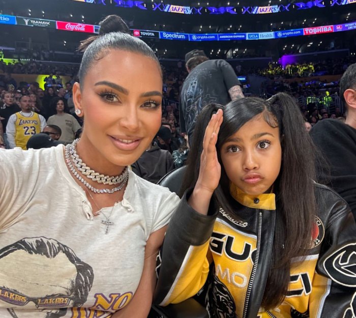 Kim Kardashian, North West Support Tristan at Lakers Game: Photos | Us ...