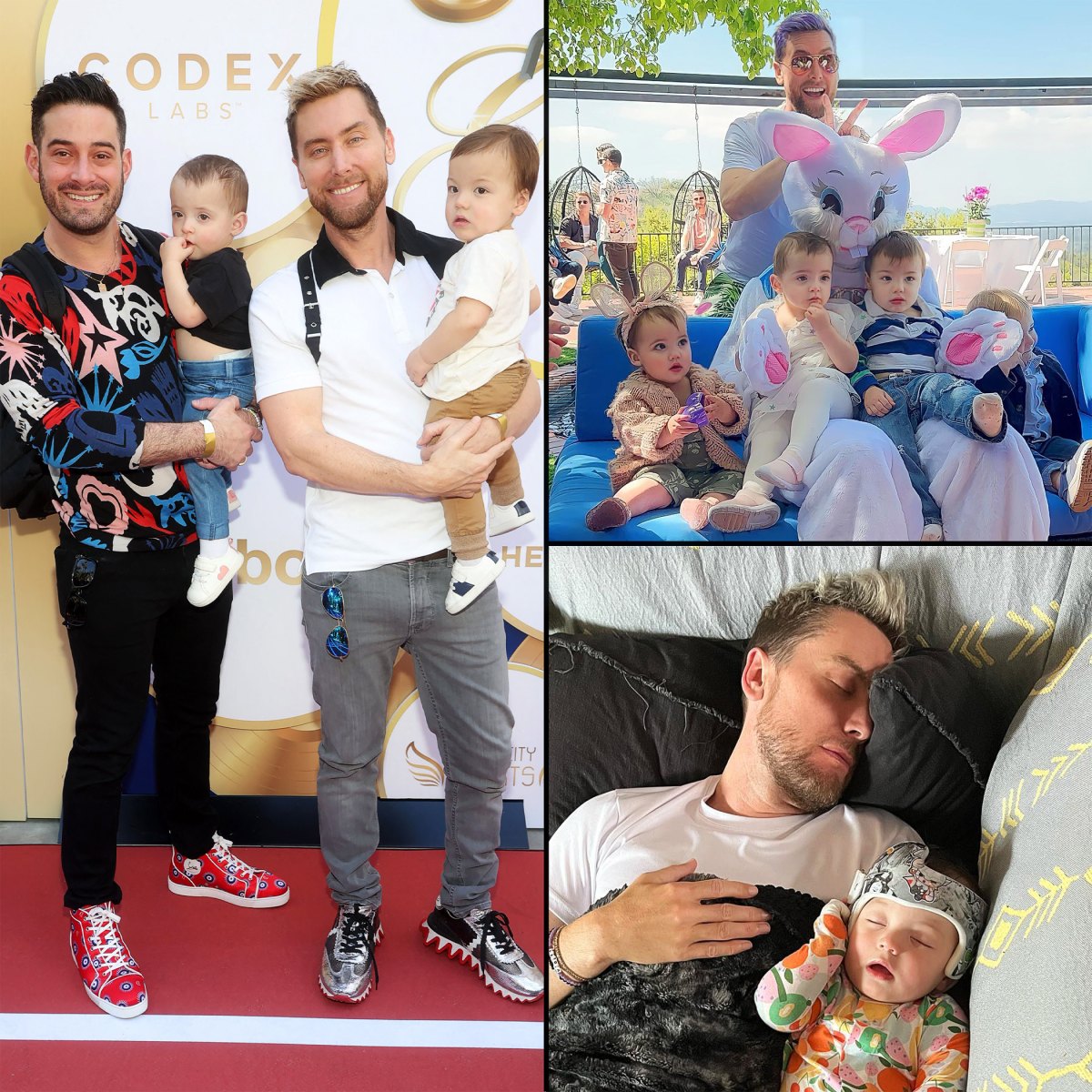 Lance Bass Dresses Twins Violet and Alexander in Packers Gear