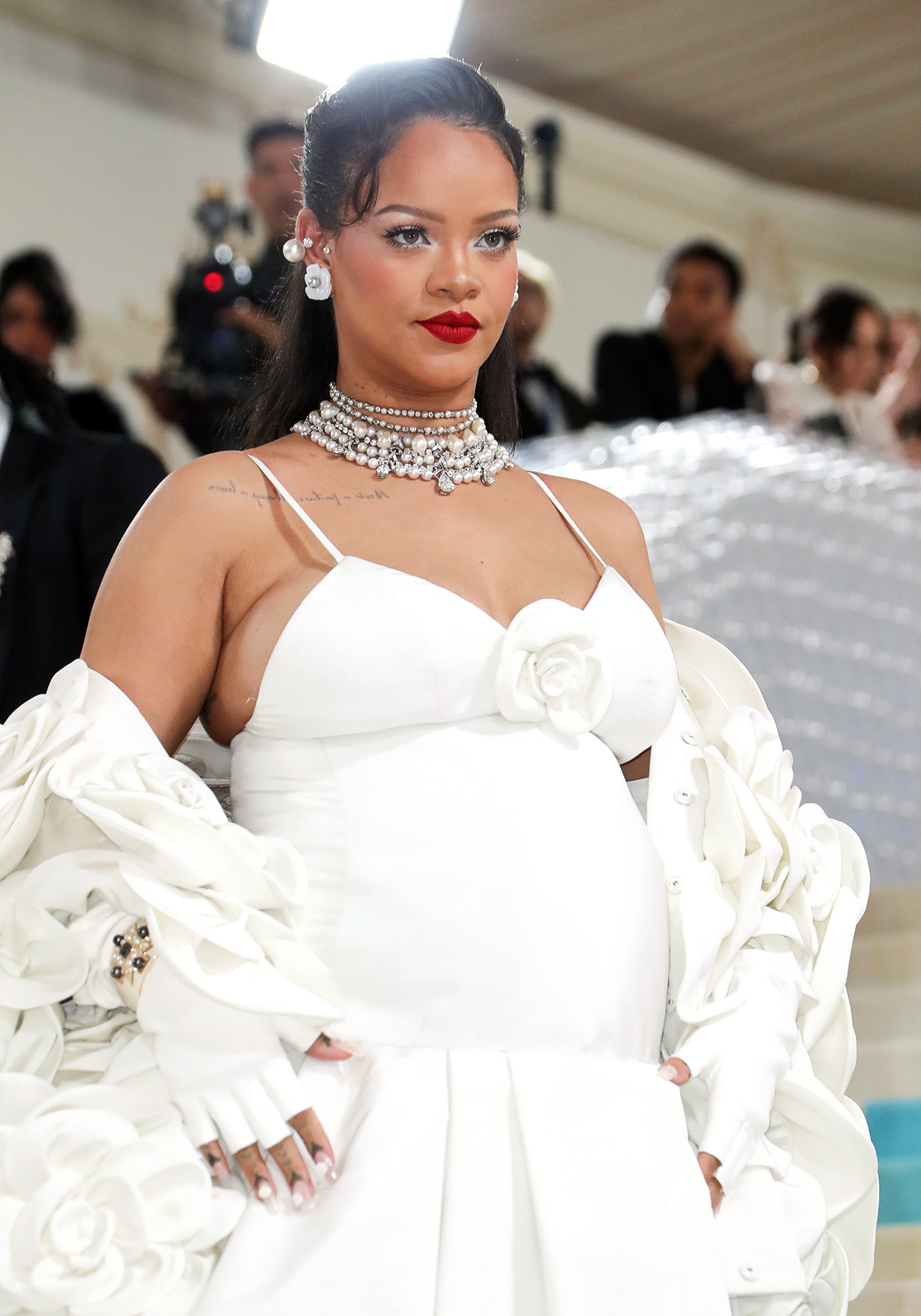 Met Gala 2023 Pregnant Rihanna, ASAP Rocky Close Red Carpet
