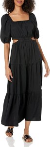 The Drop Women's Anaya Square-Neck Cut-Out Tiered Maxi Dress