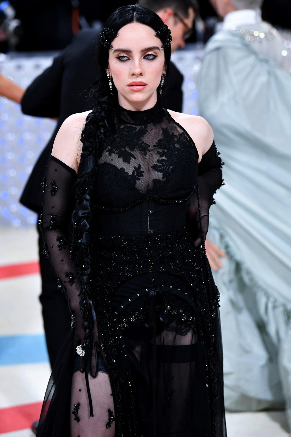 Met Gala 2023: Billie Eilish Stuns in Sheer Black Gown | Us Weekly