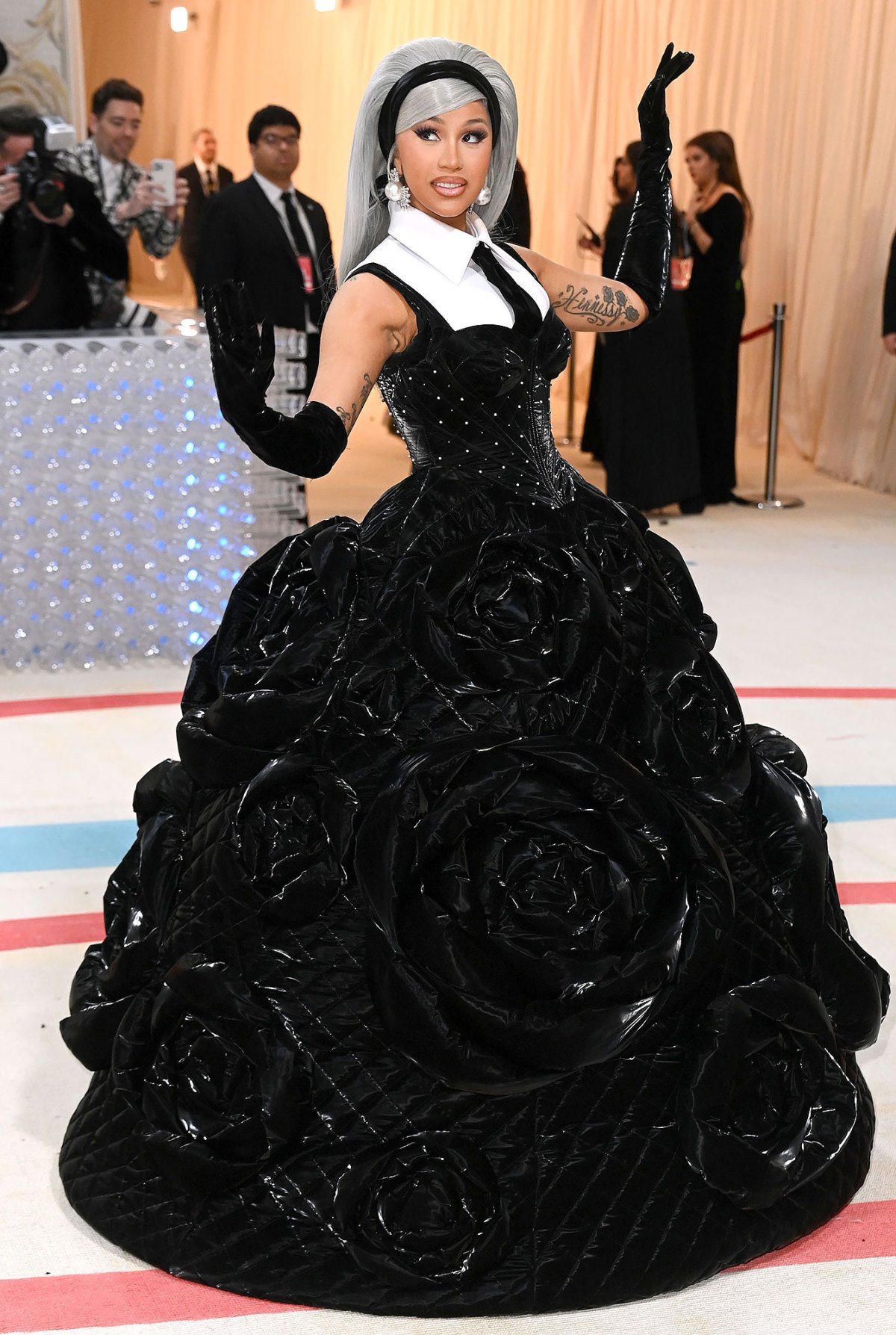 Kim Kardashian Out in Super Low-Cut Versace Gown for Met Gala