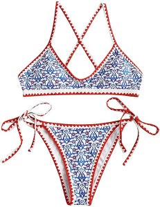 patterned bikini