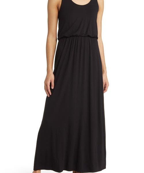 caslonr caslon(r) Sleeveless Jersey Maxi Dress in Black at Nordstrom, Size Xx-Small
