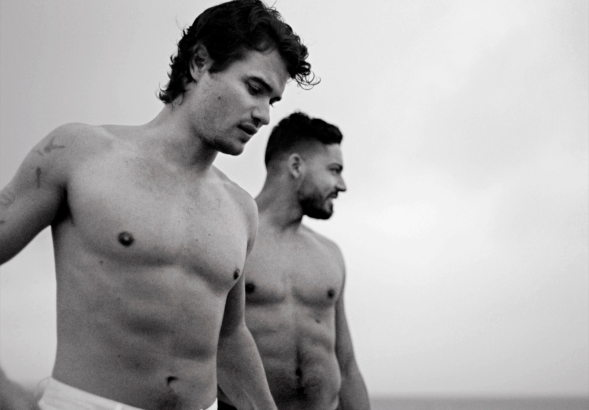 Lukas Gage and Chase Stokes Pose Shirtless in Armani Ad Pics Us