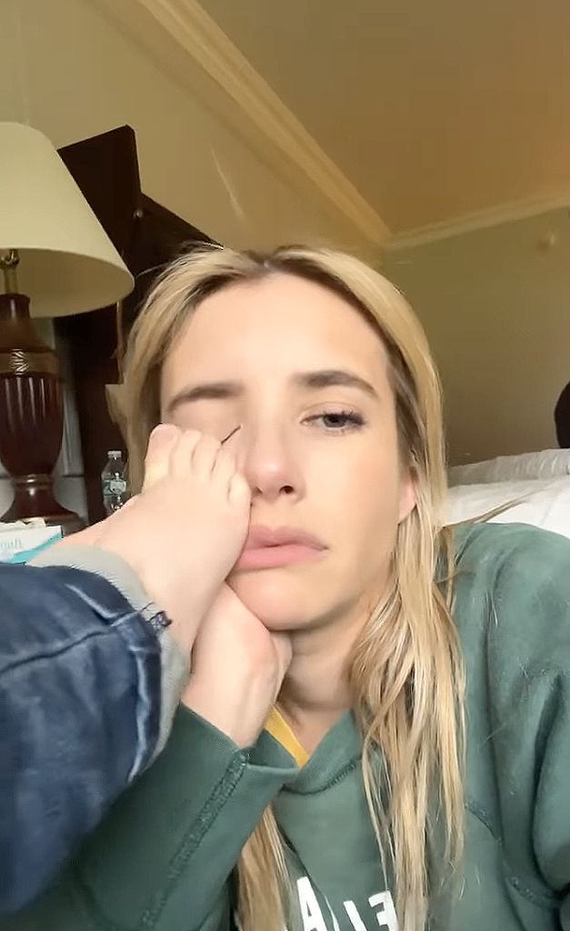 Emma Roberts Shares Rare Photo of Son Rhodes Face While Filming American Horror Story