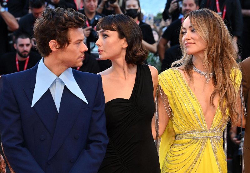 Harry Styles and Olivia Wilde Wear Matching Outfits in Distressed