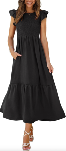 OFEEFAN Ruffled Maxi Dress