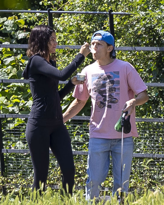 Tom Holland and Zendaya Pack on PDA While Eating Ice Cream