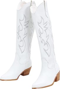 white cowboy boots