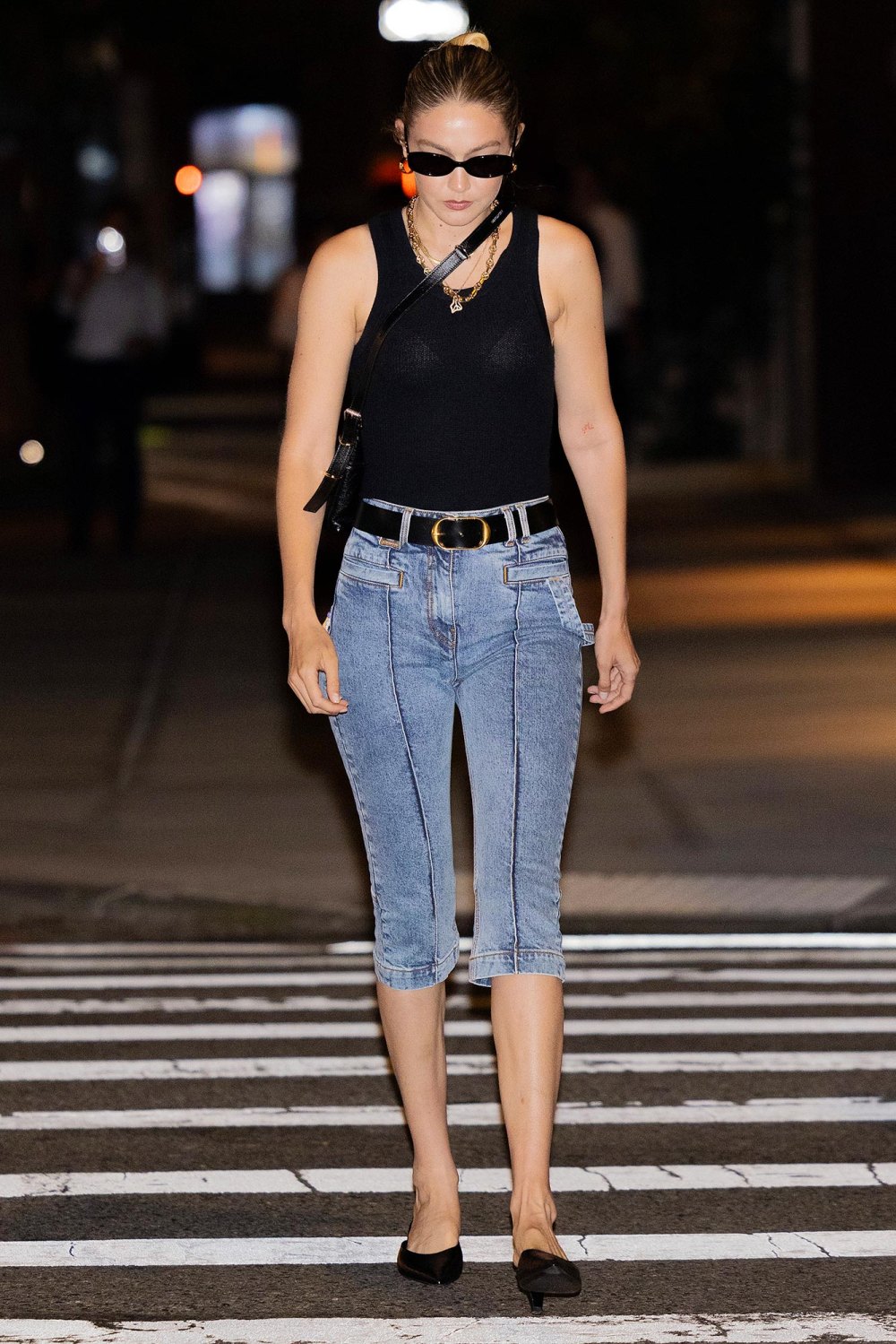 Gigi Hadid Revives the Capri Trend While Out in NYC: Photos