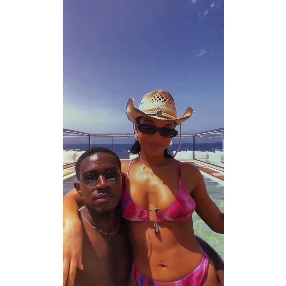 Lori Harvey Stuns In Orange Bikini On Beach With BF Damson Idris