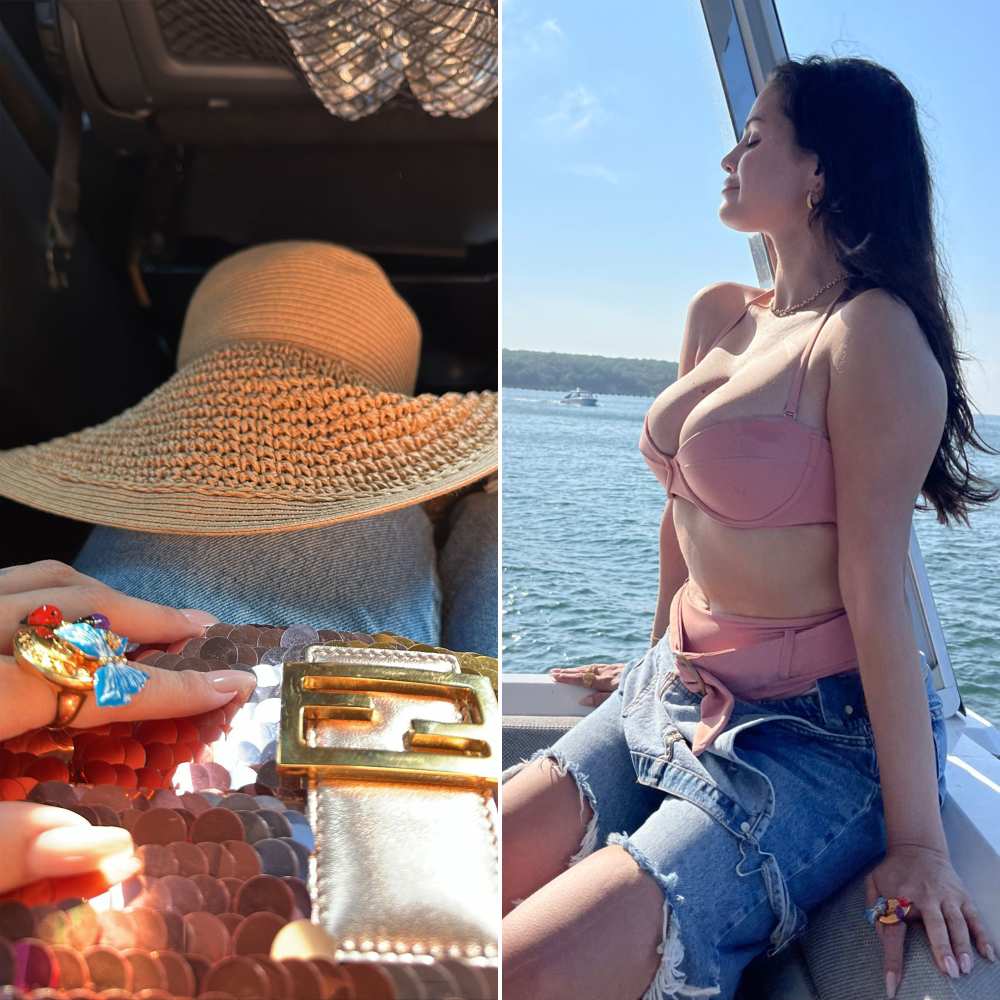 Selena Gomez Pairs Bikini With Rugged Overalls and Fendi Bag for a Surprisingly Chic Boating Outfit