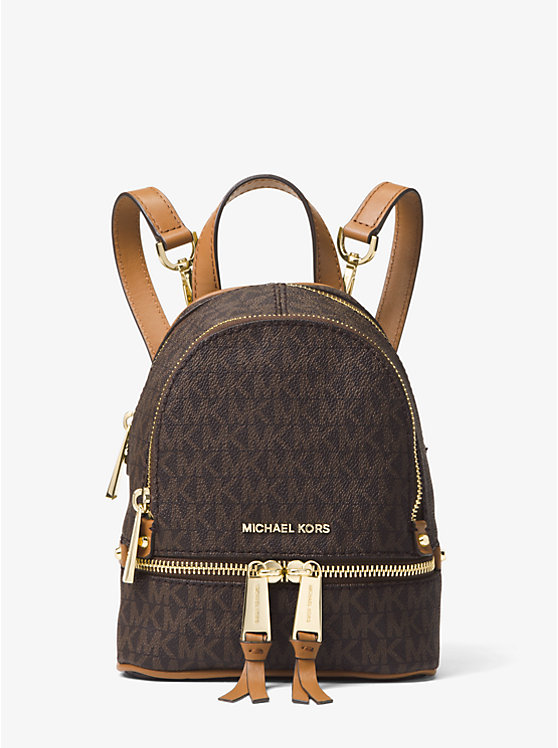 Buy Michael Kors Chain-link Leather Mini Bag - Brown At 25% Off