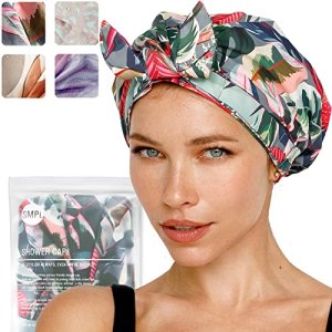 Womens Luxury Shower Cap Waterproof Mold Resistant Reusable Fashion Elastic  Band