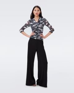 black wide-leg pants