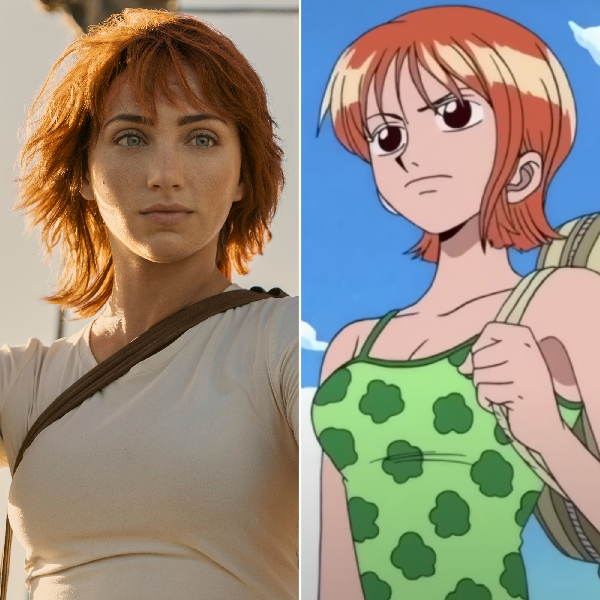 One Piece Live Action vs Anime  Nami ask Luffy for Help 