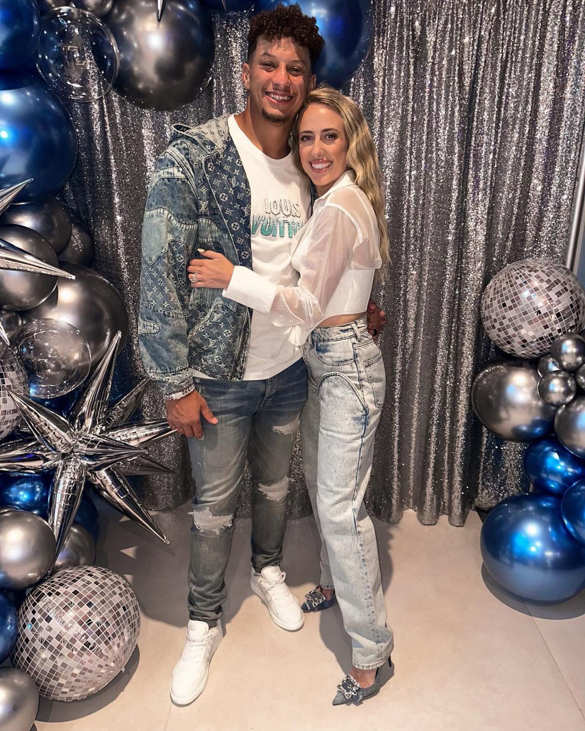 Old' Patrick Mahomes parties with wife Brittany, who teases him