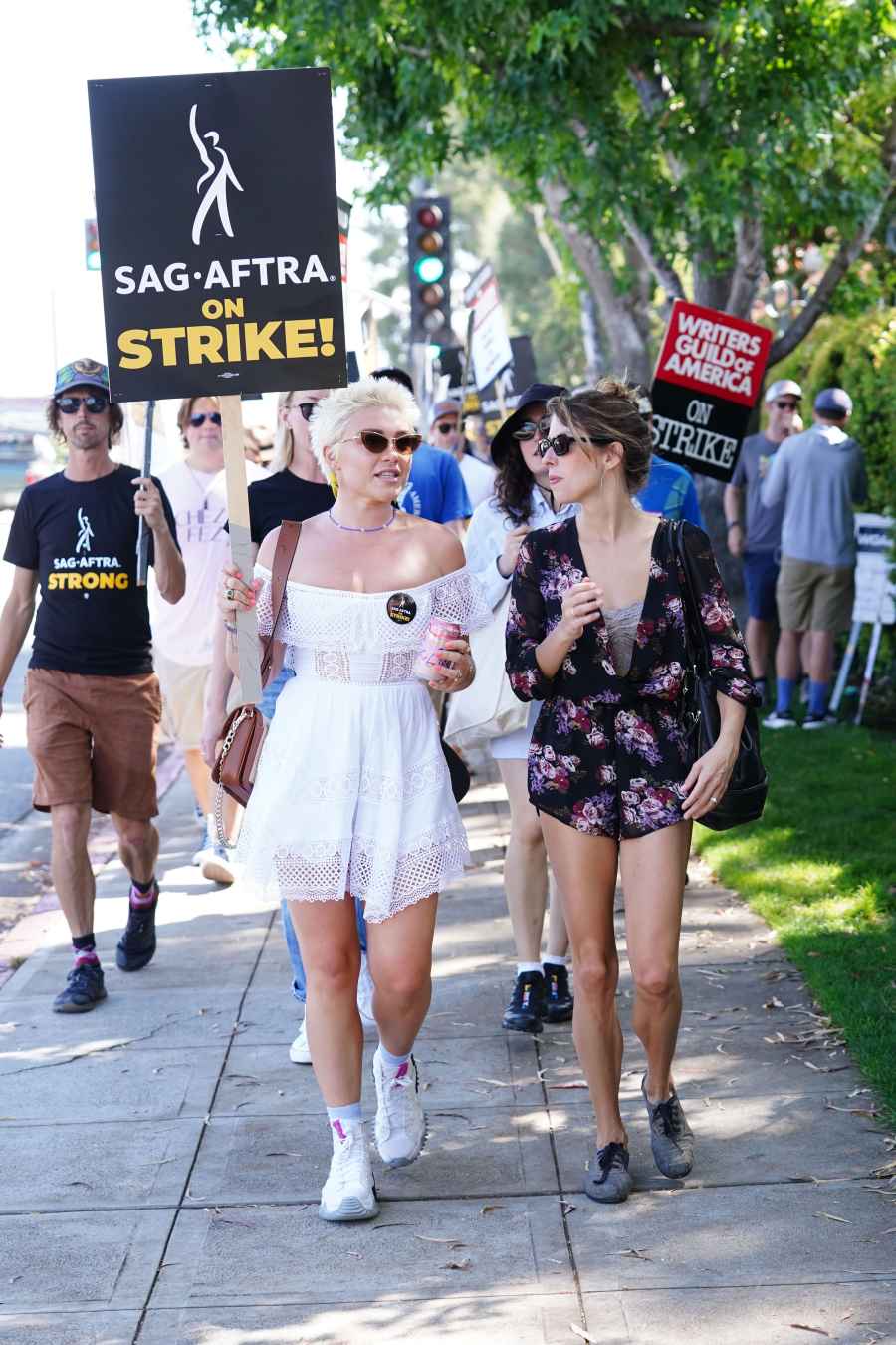 Florence Pugh Protests At Disney Studios In Burbank