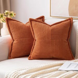 orange throw pillows