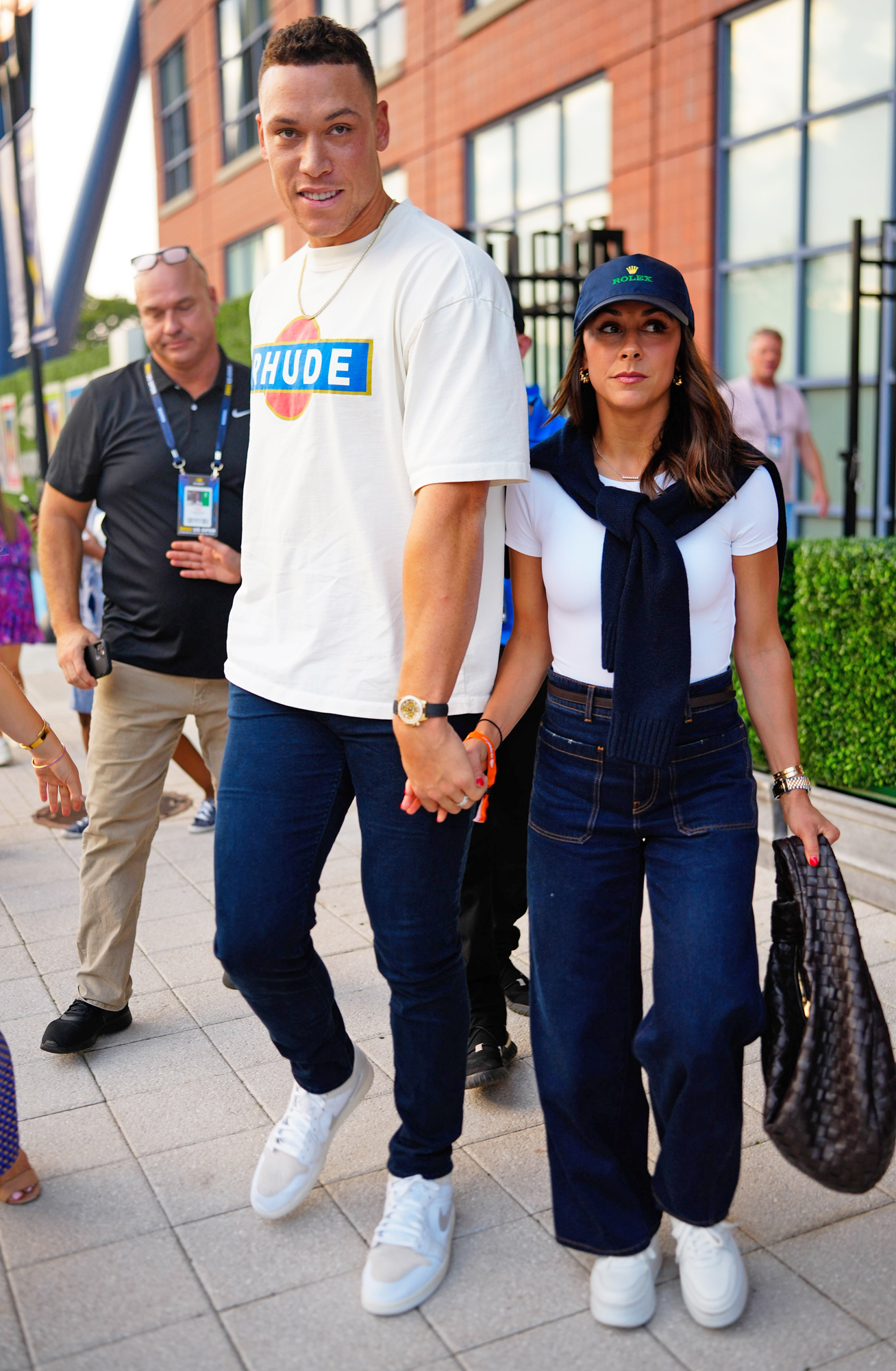 Aaron Judge Holds Hands With Wife Samantha Bracksieck at US Open
