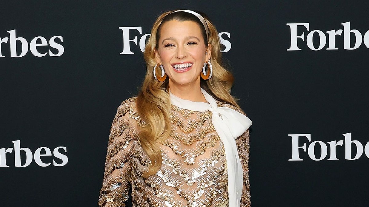 Blake Lively Wears Sparkly Leopard Louboutins & Prada Feathers on