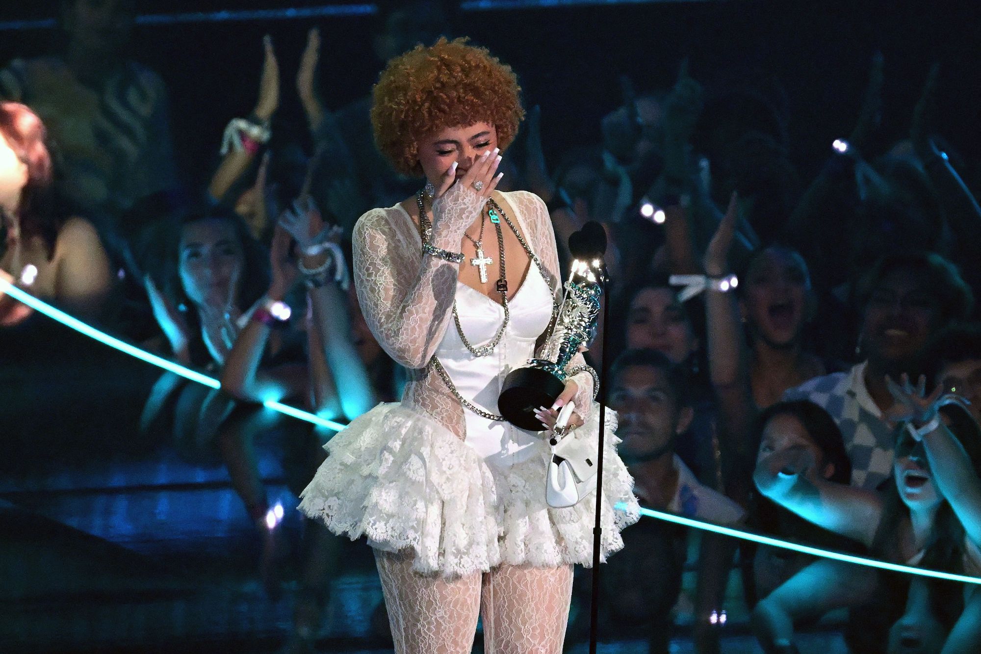 Ice Spice Cries as She Wins Best New Artist at the 2023 VMAs