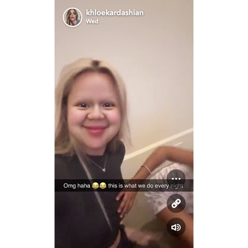 Khloe Kardashian and Daughter True Hilariously Try Bald Filters