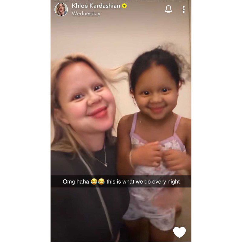 Khloe Kardashian and Daughter True Hilariously Try Bald Filters