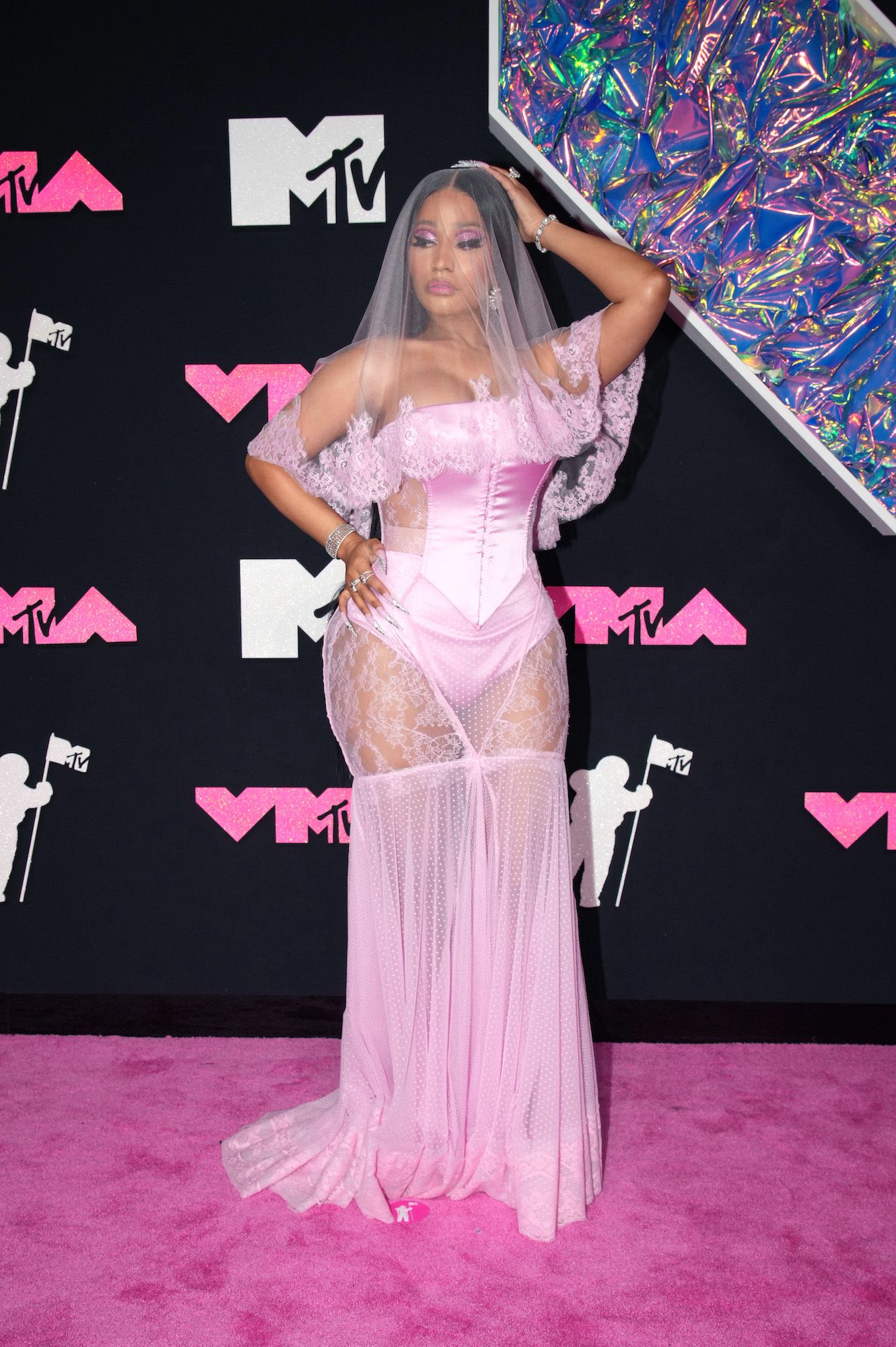 Nicki Minaj Wore a Bridal Barbie Look at the 2023 MTV VMAs