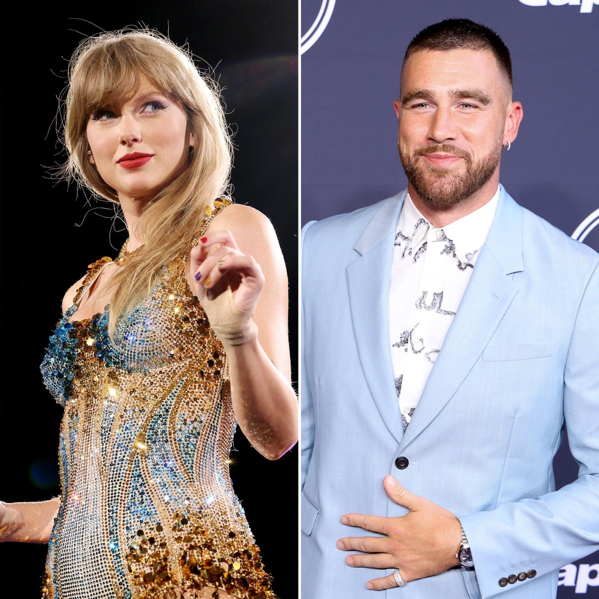 Travis Kelce Leaves Game With Taylor Swift in '1989' Outfit