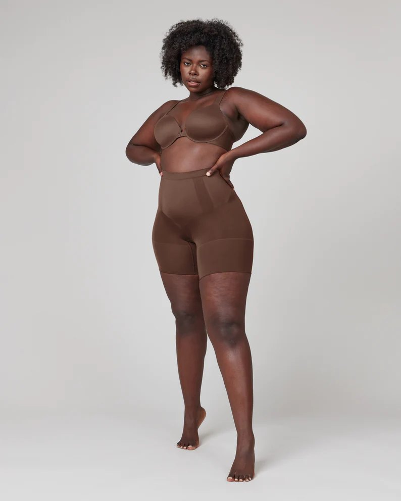 Brown Check Shapewear Skinny Trousers