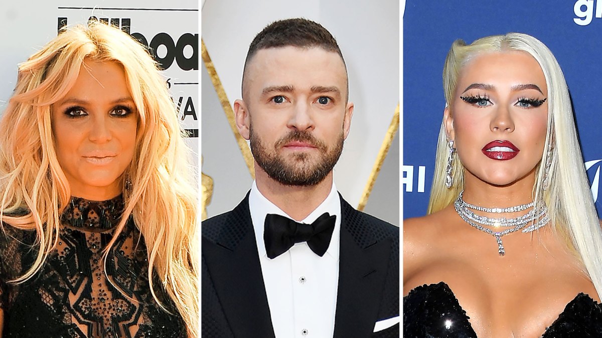 justin timberlake and christina aguilera and britney spears