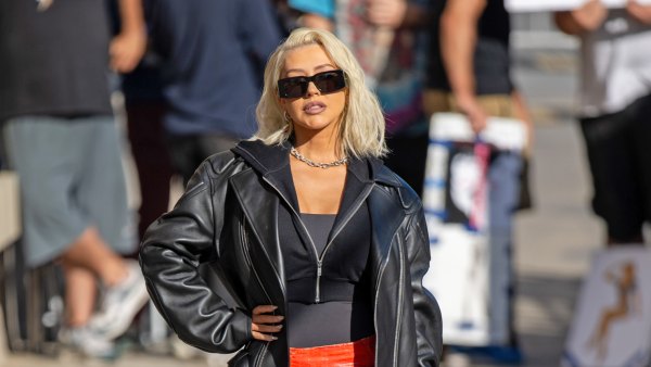 Christina Aguilera's Oversize Biker Jacket Is the Fall Staple We