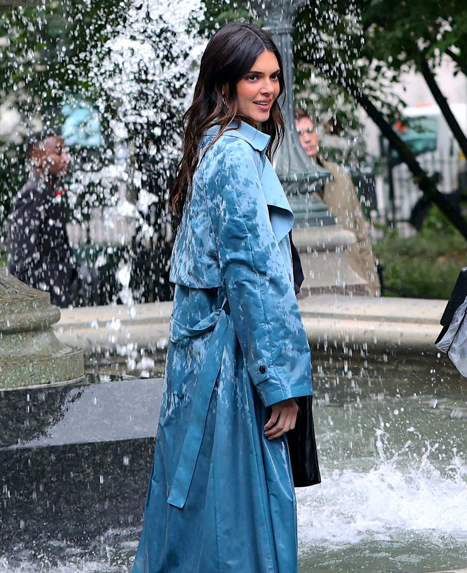 Kendall Jenner Jumps in Fountain Fully Dressed for Calvin Klein Ad