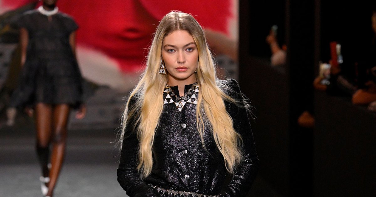 Gigi Hadid Closed Out the Miu Miu Show in an Oversized Sparkly