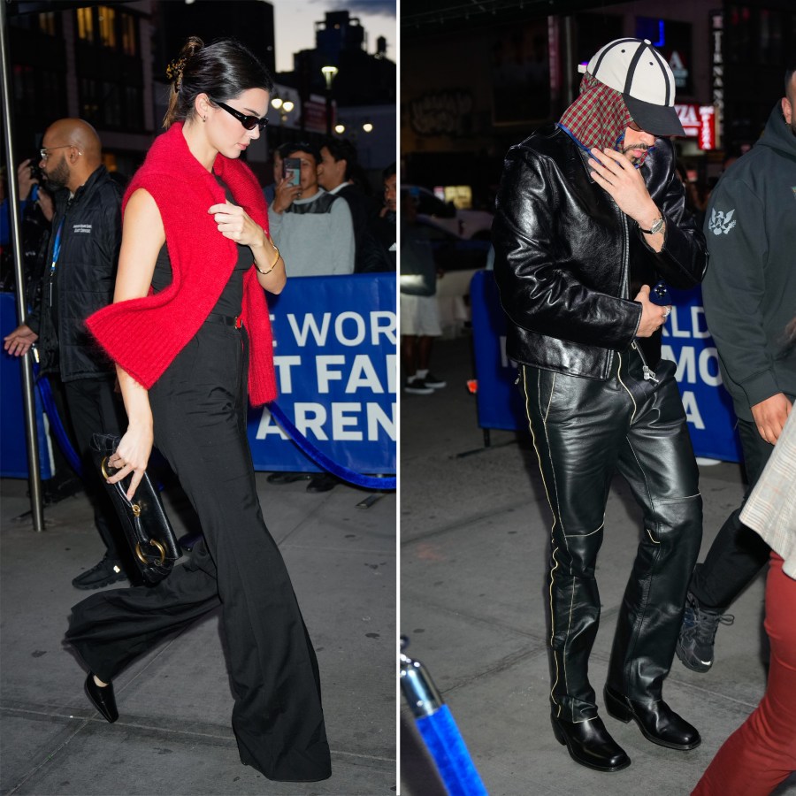 Kendall Jenner and Bad Bunny Twin in Black Looks During NYC Outing